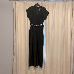 Jumpsuit with jewel belt